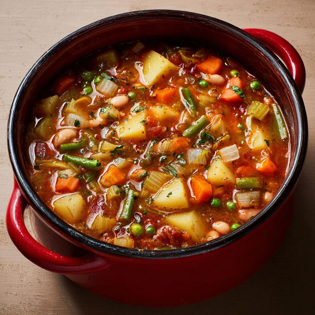 Le minestrone de Paul Bocuse est un plat de soupe riche et savoureux, composé de légumes, de haricots et de pois chiches.