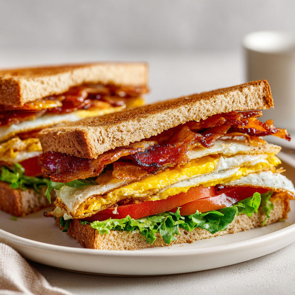 Sandwich toasté au beurre, avec garniture classique façon club sandwich, parfait pour un repas rapide en extérieur