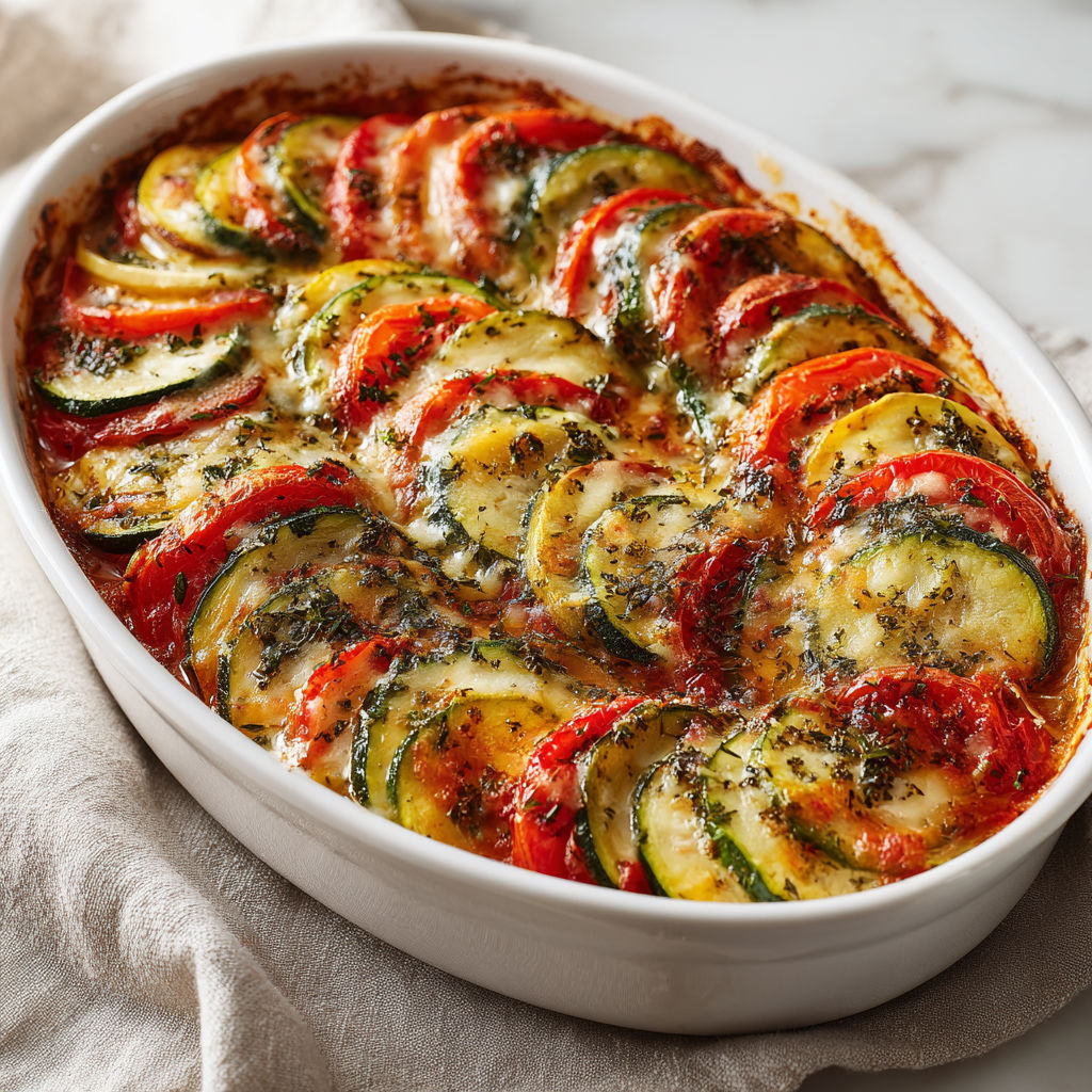 Courgettes gratinées à la sauce tomate maison, ultra fondant et doré