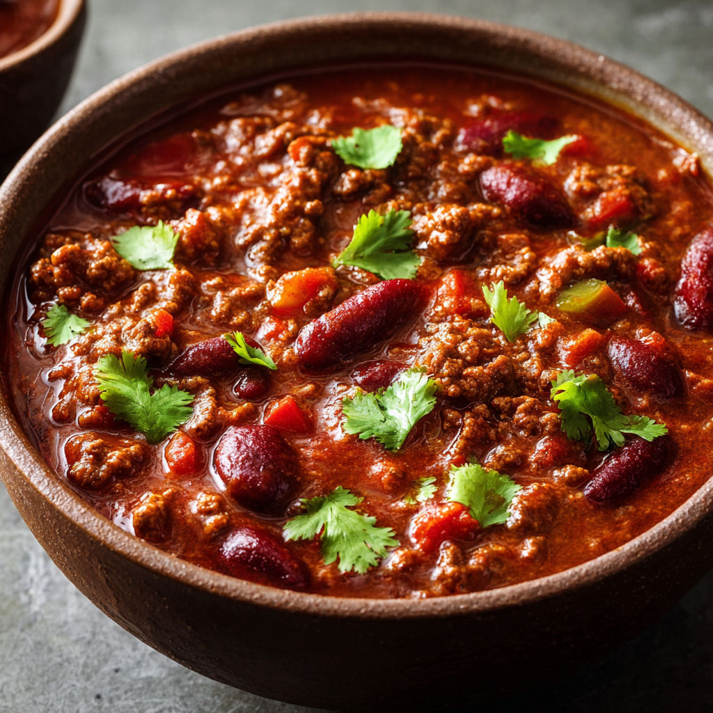 Une recette de Ragoût de Chili Traditionnel au Bœuf avec Haricots et Lime Fraîche.