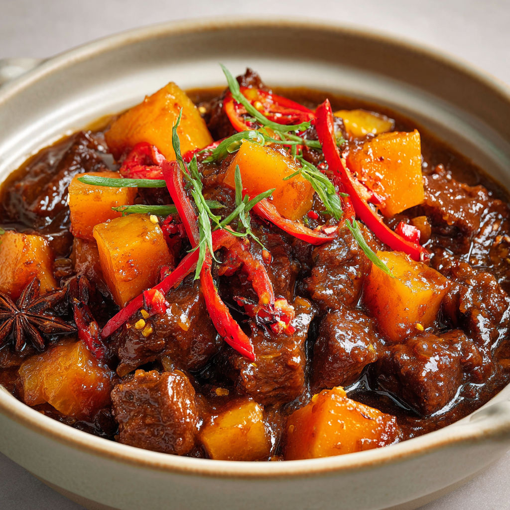 Ragoût de Bœuf Sauce Soya et Épices Douces à la Mijoteuse.