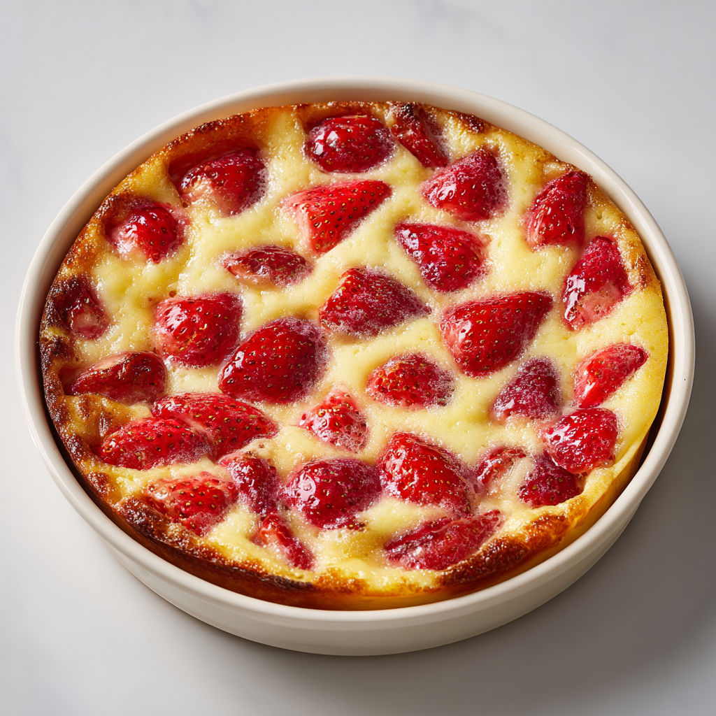 Un délicieux clafoutis aux fraises