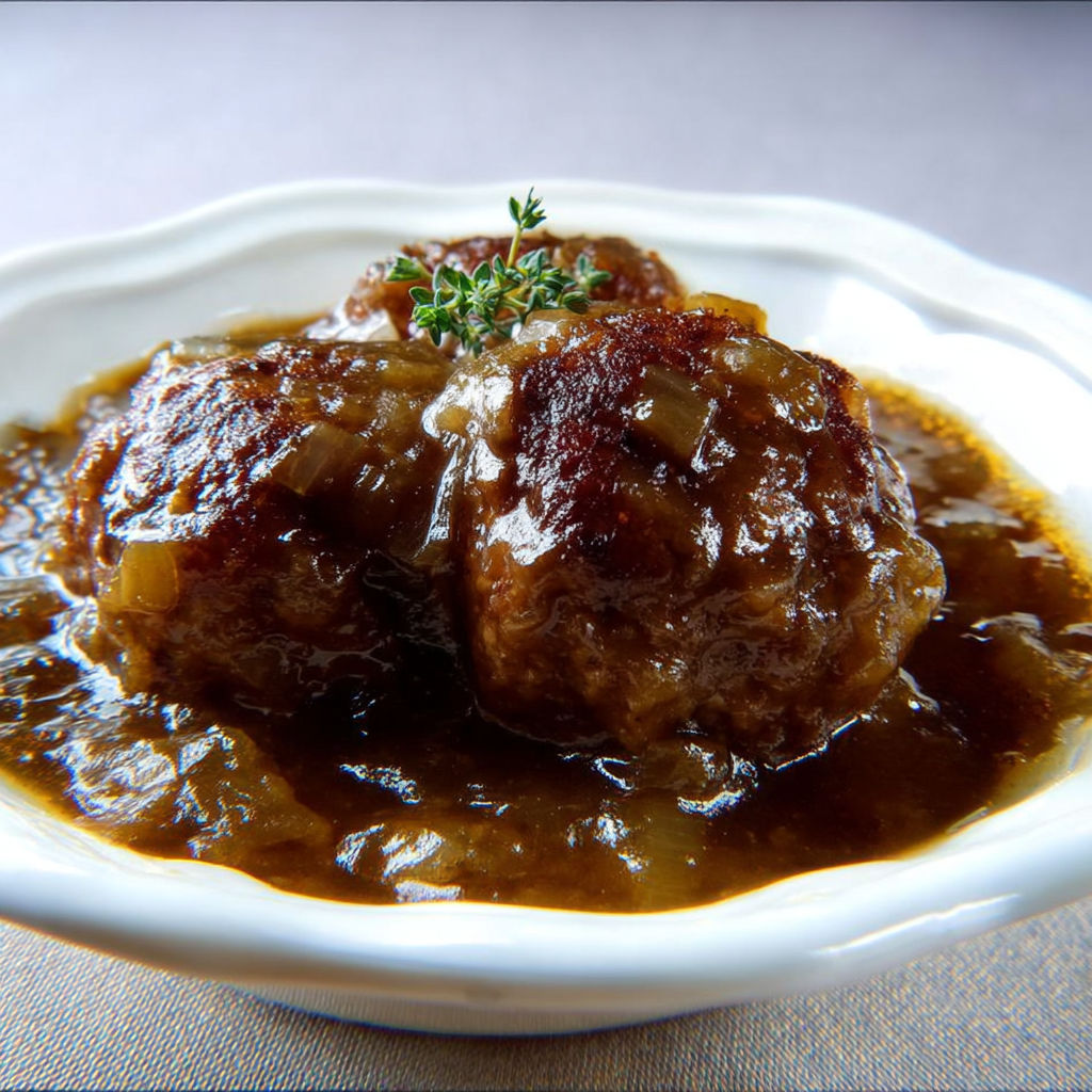 Une recette de Boulets liégeois maison nappés de sauce lapin au sirop de Liège.