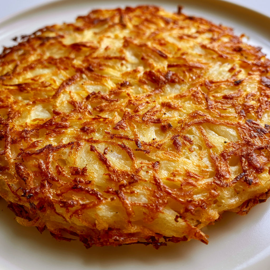 Galette de pommes de terre croustillante à l’ancienne.