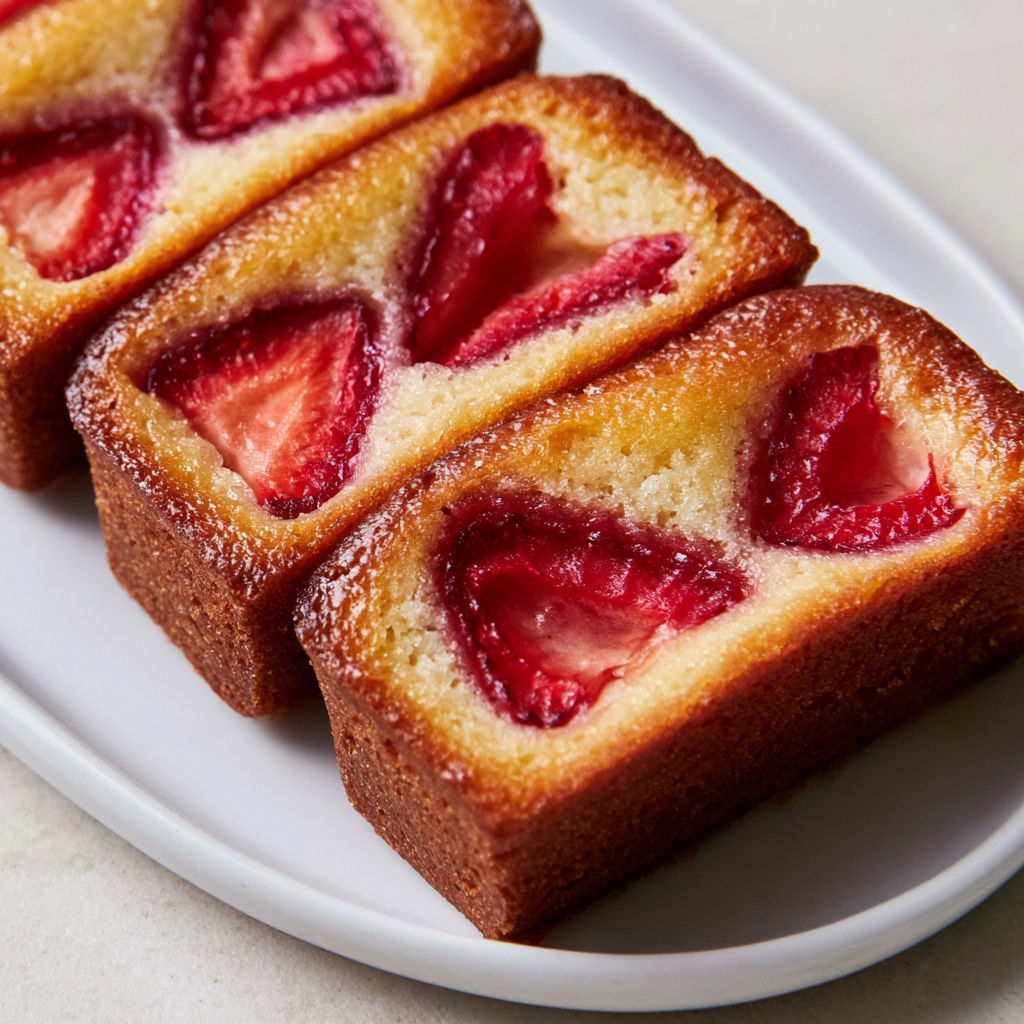 Financiers Moelleux aux Fraises et Beurre Noisette Fondant.