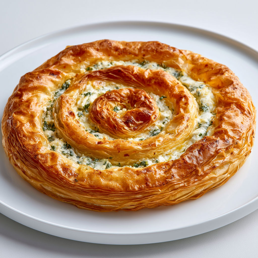 Une tourte croustillante des Balkans, faite avec une simple pâte filo et de la feta, régale toute la tablée.