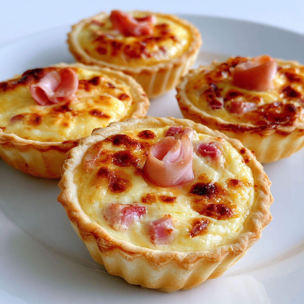 Mini Cakes Salés au Jambon et Fromage Fondant.