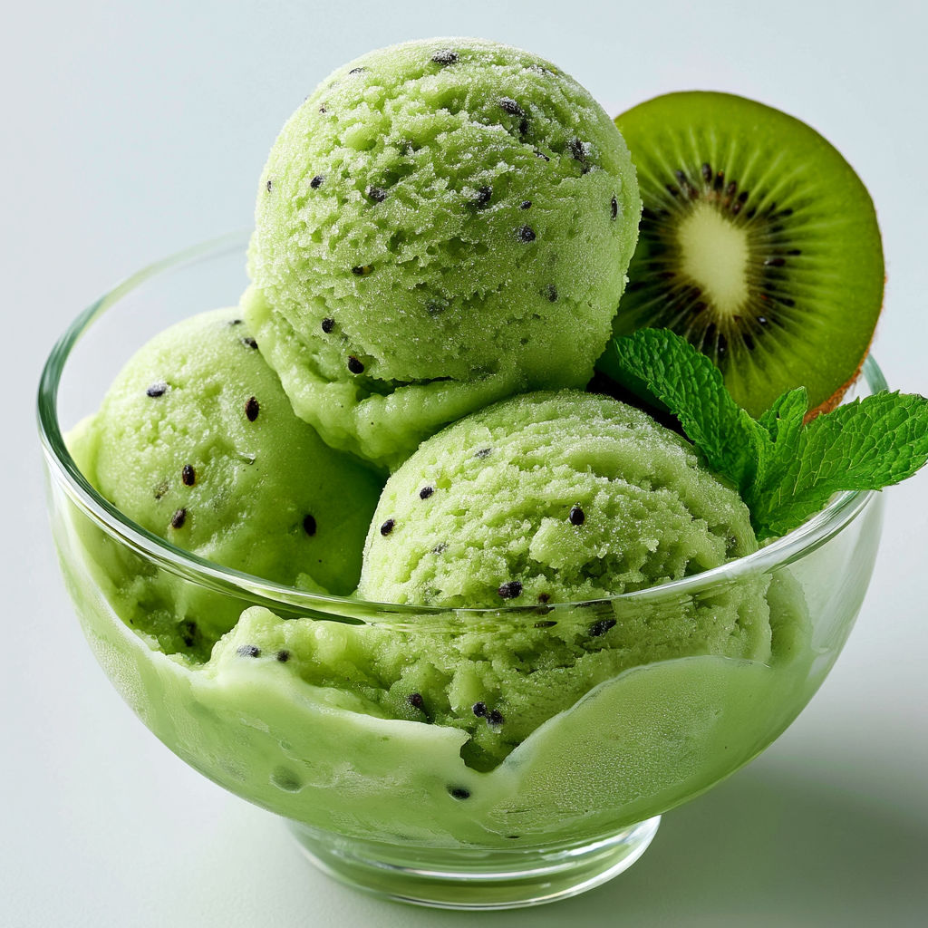 Sorbet Kiwi Menthe Maison, Intensément Fruité et Ultra Rafraîchissant.