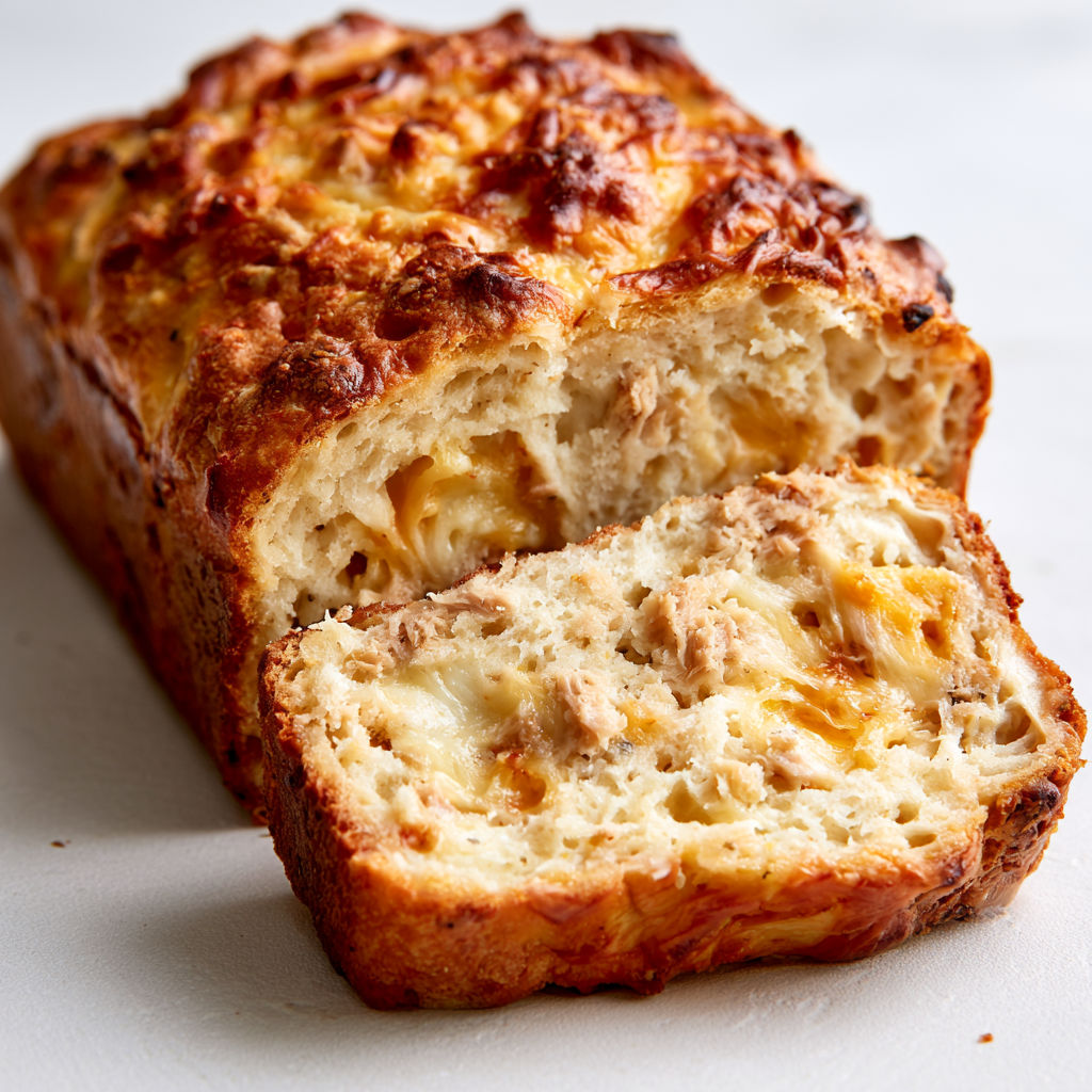 Cake Salé au Thon et Emmental Fondant.