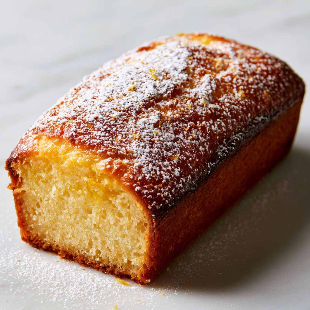 Cake Gourmand au Citron au Sucre Glace.