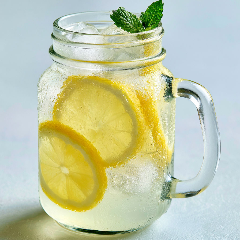 Citronnade fraîche au jus de citron, prête en quelques minutes.