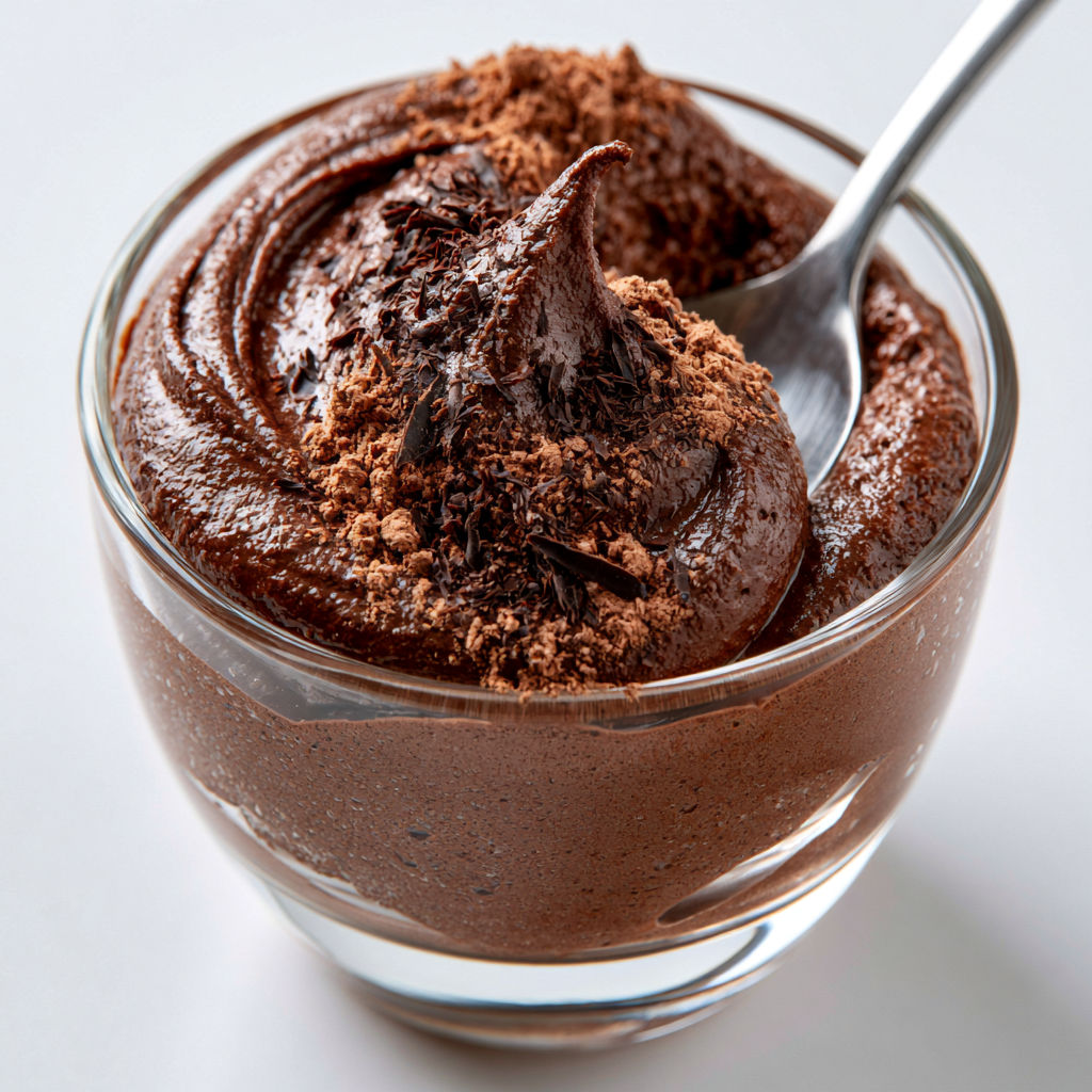 Mousse au chocolat facile avec seulement trois ingrédients et une texture aérienne.
