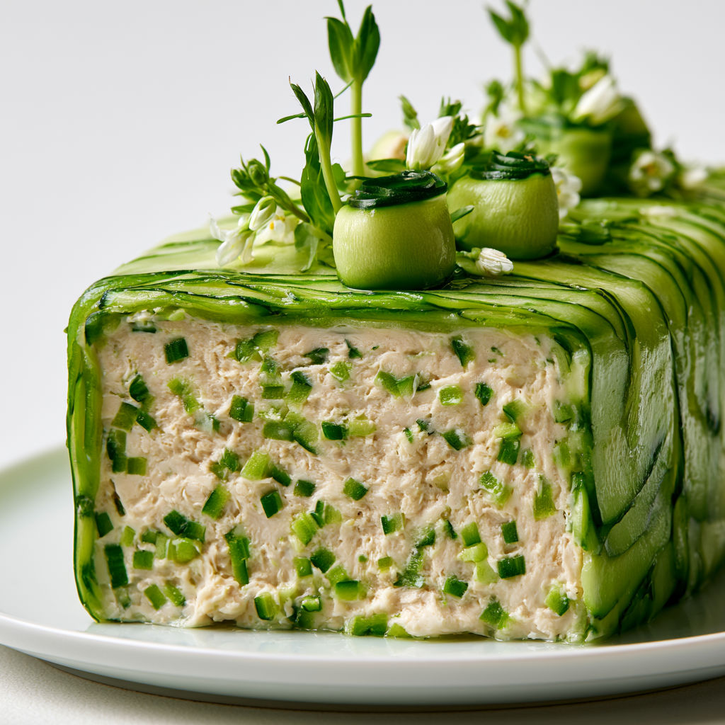 Terrine de poulet aux courgettes maison légère et savoureuse à préparer la veille.