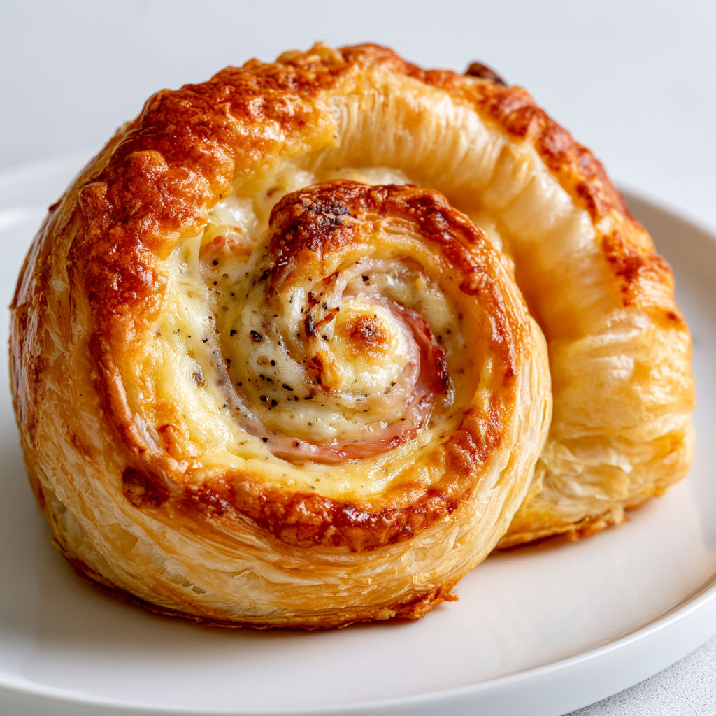Escargots feuilletés au jambon et fromage dorés au four pour un apéritif gourmand.