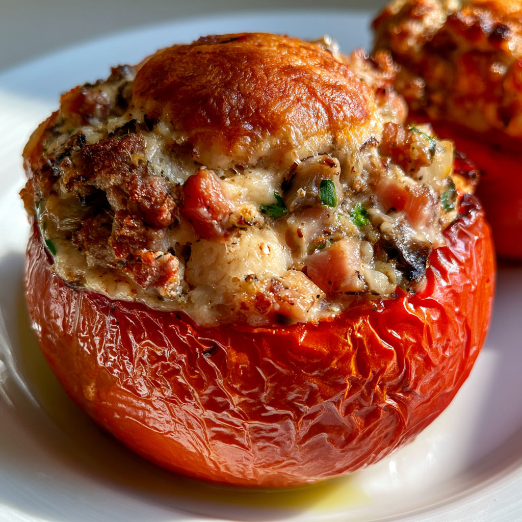 Une tomate farcie d'Anne-Sophie Pic riche en saveurs et ultra fondante.