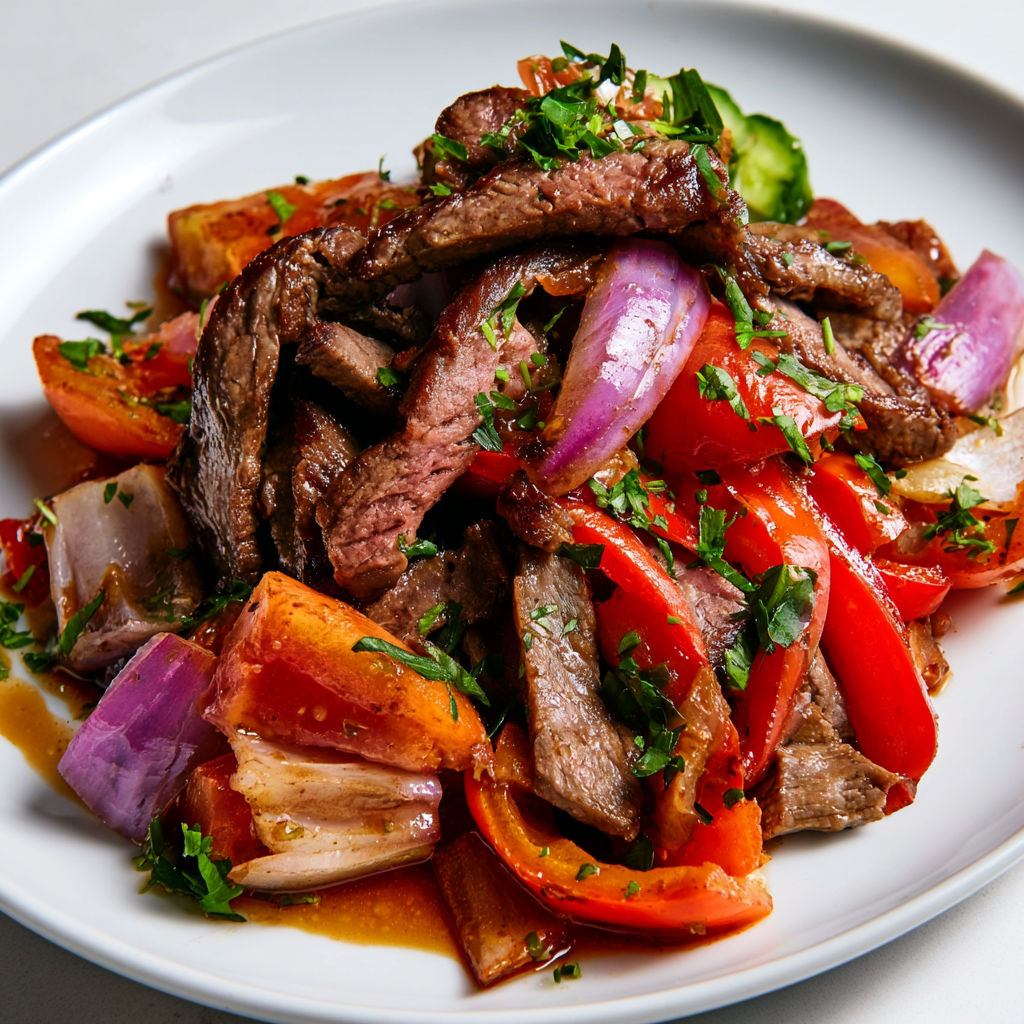 Le lomo saltado péruvien traditionnel aux saveurs intenses et irrésistibles.
