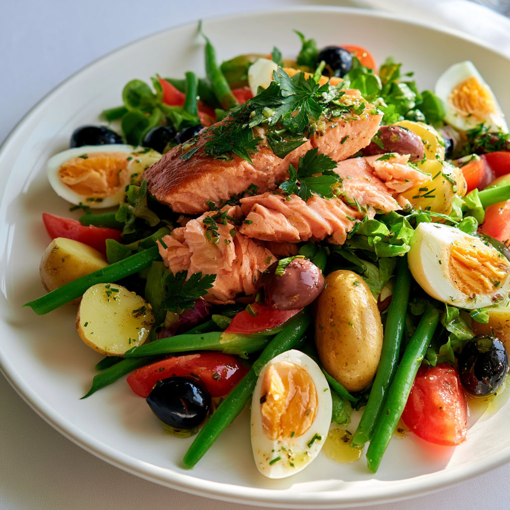 Cette salade niçoise au saumon va détrôner la version traditionnelle au thon.