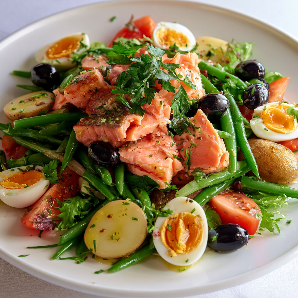 La salade niçoise au saumon fraîche, gourmande et parfaite pour l’été.