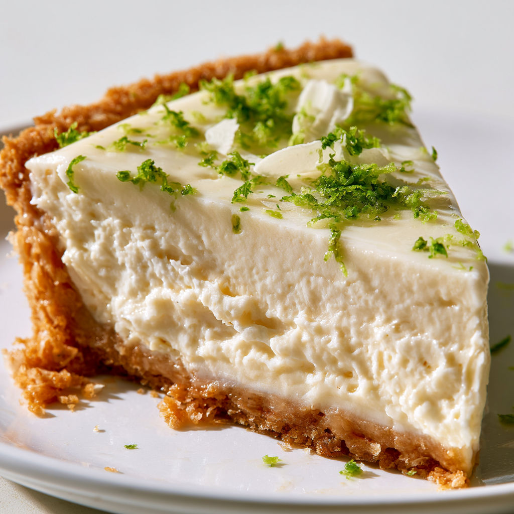 Cette tarte façon cheesecake à la noix de coco et au citron vert est un pur délice sans cuisson.