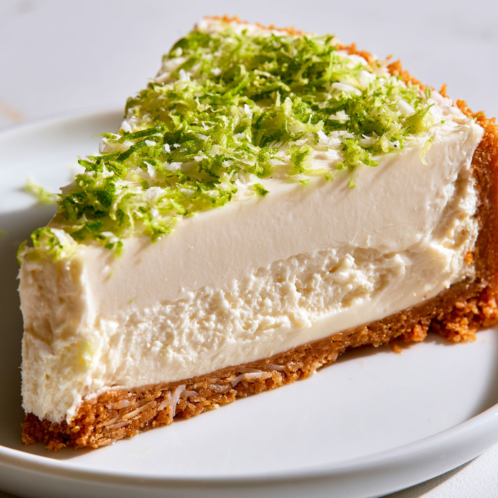 La tarte façon cheesecake coco et citron vert qui apporte un vent de fraîcheur.