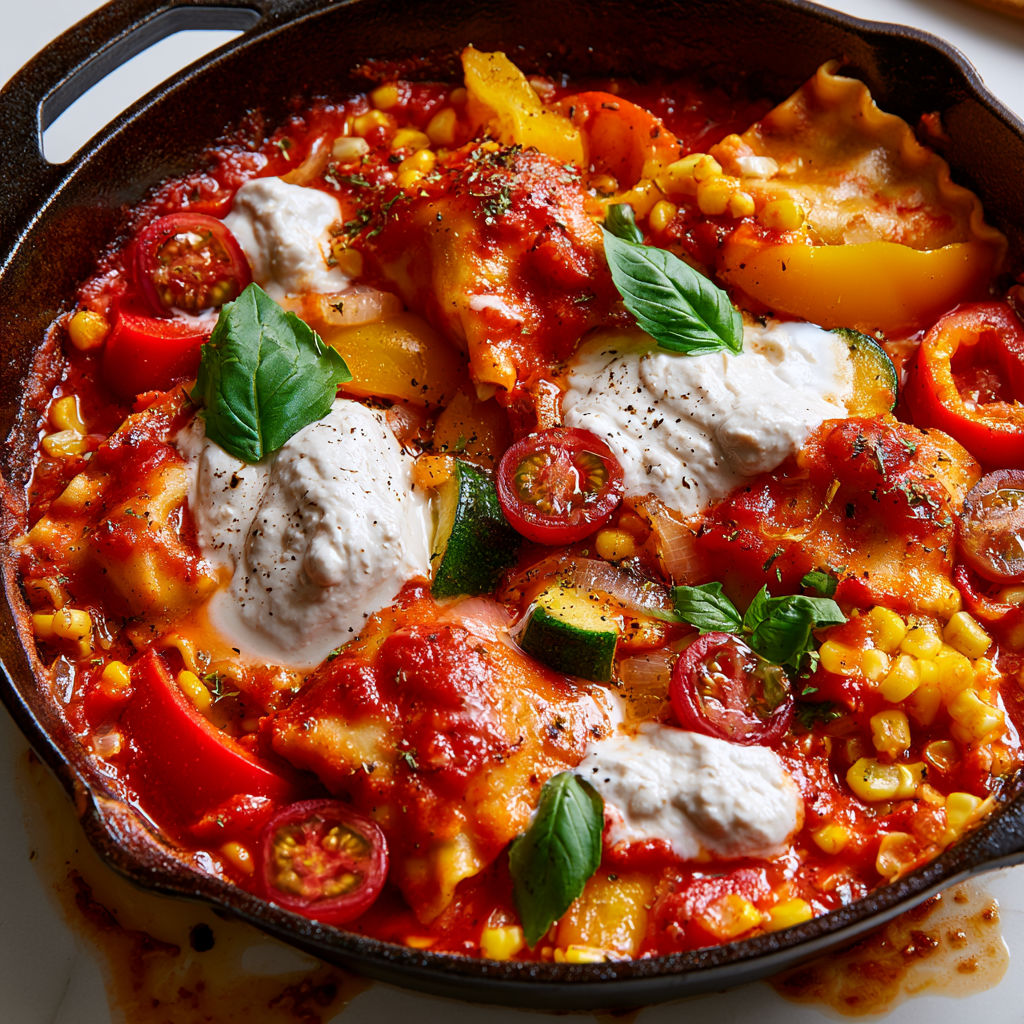 Lasagnes végétales aux légumes d’été ultra fondantes en one pot.