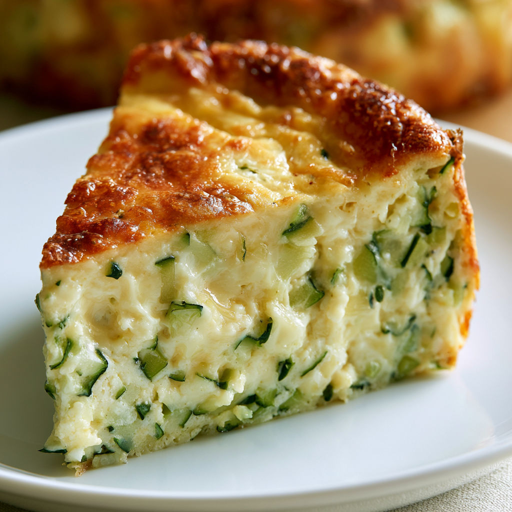 Flan de courgettes crémeux et doré au four prêt en 30 minutes.