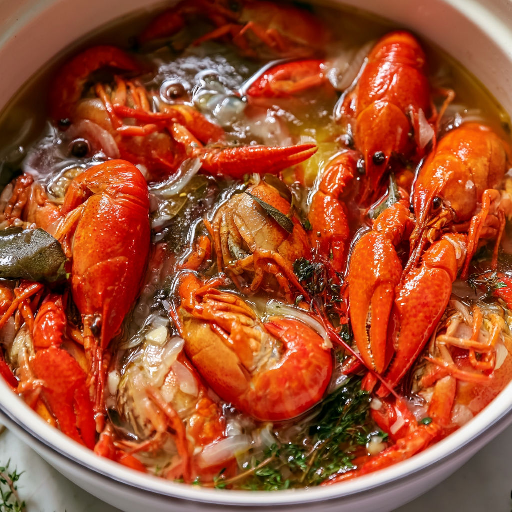 Écrevisses en bouillon façon grand-mère.