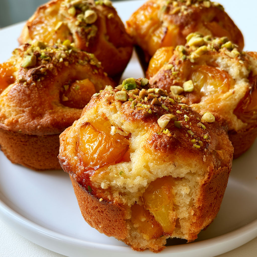 Muffins aux mirabelles de Lorraine et pistaches.