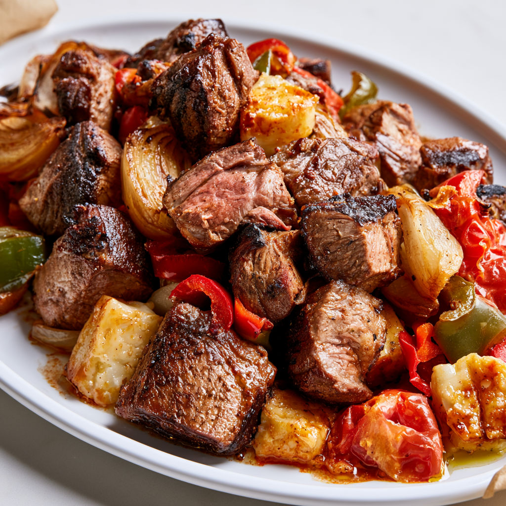 Gigot d’agneau aux légumes et fromage, une cuisson lente pour une viande ultra tendre.