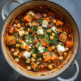 Ragoût de pois chiche, carottes et feta marinée ( Ottolenghi)