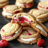 Cookies Fourrés au Cheesecake et Fraises