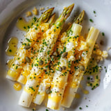 Asperges blanches oeufs mimosa