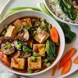 Mijoté tofu champignons légumes
