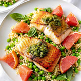 Morue poêlée couscous au pesto