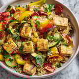 Quinoa légumes grillés tofu