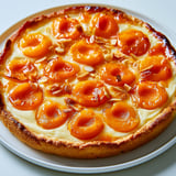 Tarte Maison aux Abricots, Crème Pâtissière Onctueuse et Amandes Effilées.