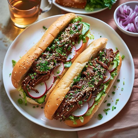 Sandwichs au bœuf braisé à la coréenne