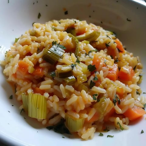Riz aux Poireaux (et Carottes) Pirasa
