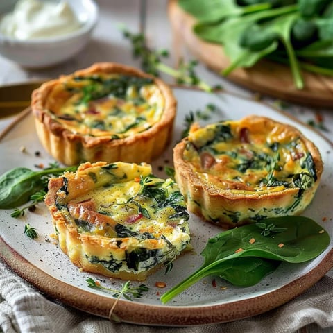 Quiche sans pâte au Boursin & épinards