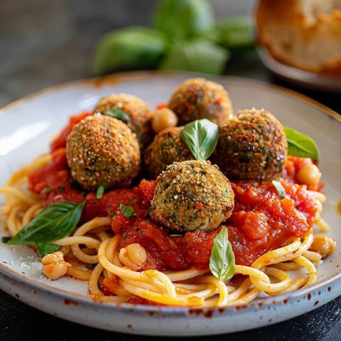 Boulettes d’aubergines aux pois chiches