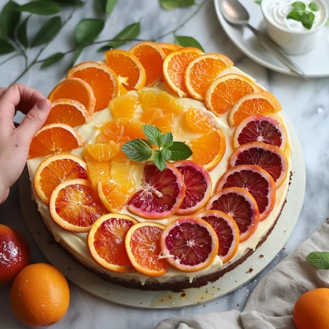 Gâteau aux trois oranges ombré