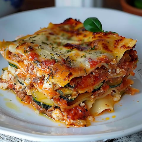 Lasagnes courgettes et chair à saucisses