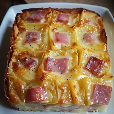 Gâteau aux Pommes de Terre, Jambon et Vache Qui Rit
