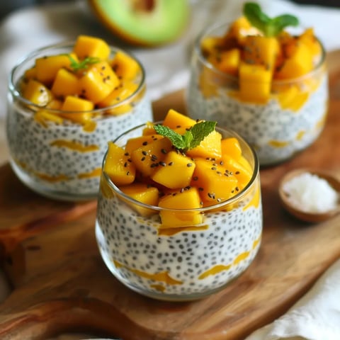 Graines de Chia au Lait de Coco et Mangue - Petit-déjeuner healthy