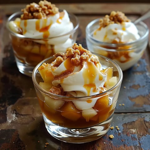 Verrine d’Automne aux Pommes Caramélisées et Crème Légère
