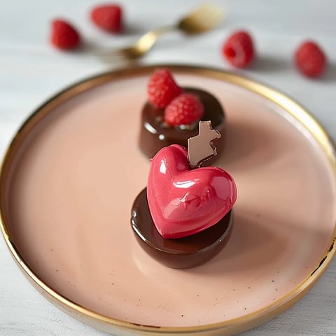 Cœur Framboise et Chocolat pour la Saint-Valentin