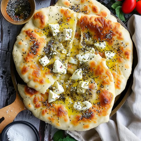 Manakish au Fromage et Za'atar - Recette Moyen-Orientale