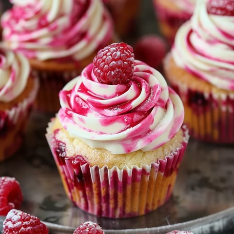Cupcakes Tourbillon aux Framboises [45 Minutes]