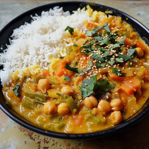 Curry poireaux - carottes - pois chiches