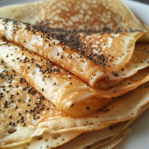 Crêpes au lait d’amande et graines de chia